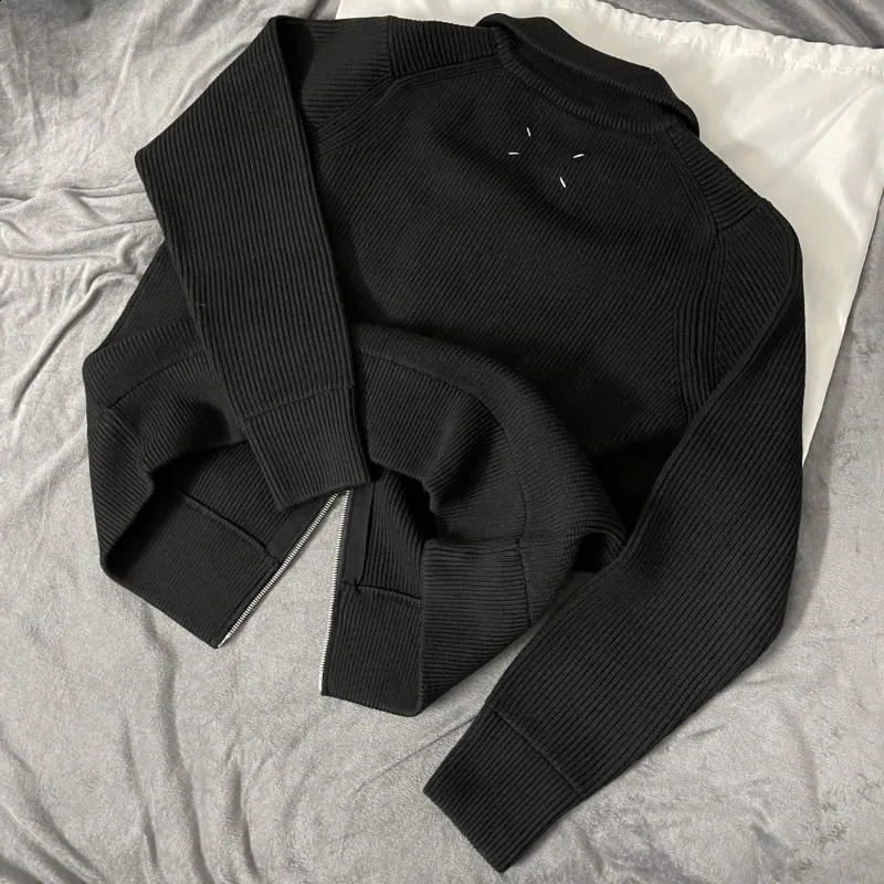Gmiixder Twoway Zipper High Collar Cardigan Wool Jacket Korean Version Winter Trendy Knitted Sweater Aesthetic 241217