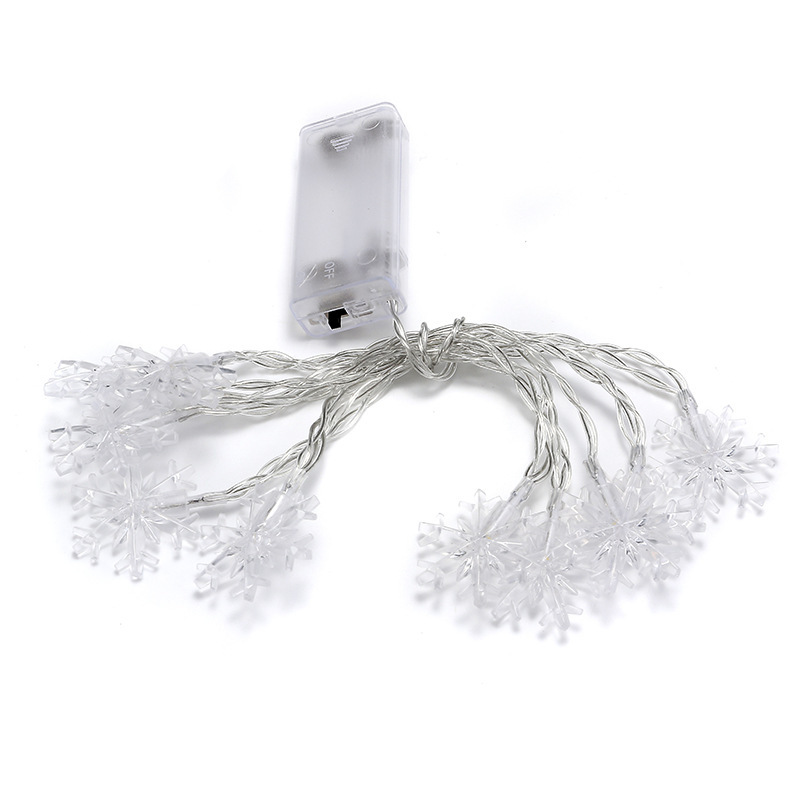 Christmas Festival Decorative LED Snowflake Lights with Rechargeable Battery Pack