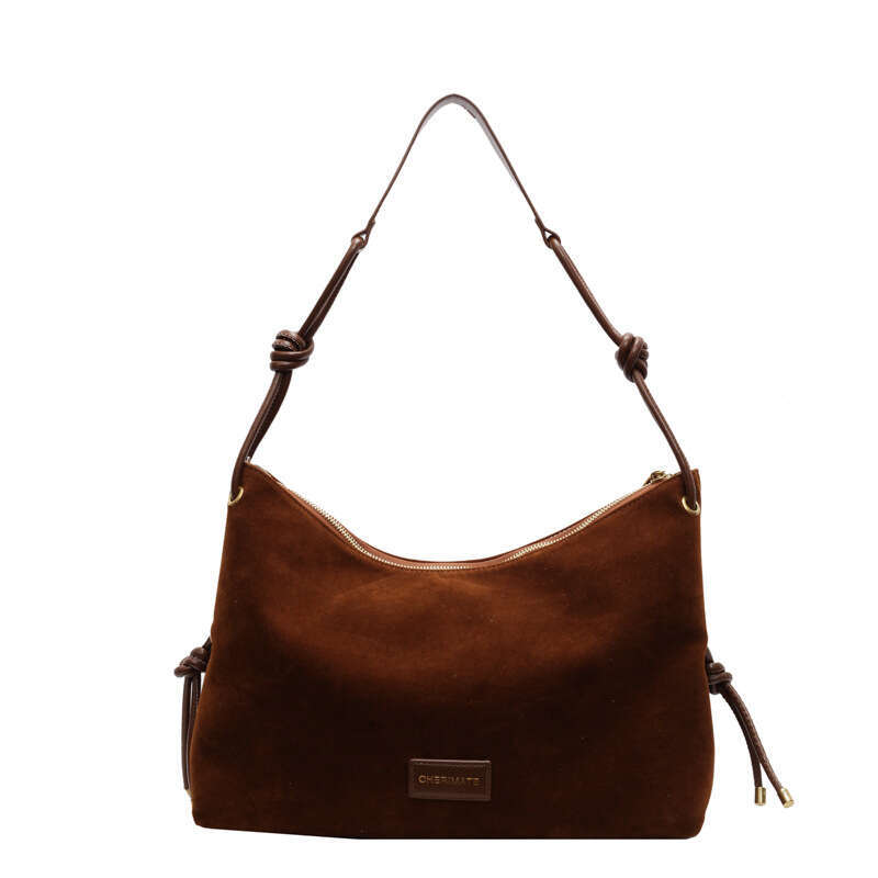 Suede Women's Large Capacity New Autumn And Winter Retro Single Shoulder Tote Bag, Commuting Dumpg Bag