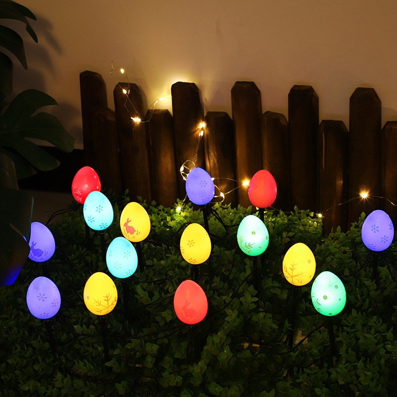 Outdoor Waterproof Solar Egg Light - Rechargeable LED Landscape Lamp Ideal for Easter & Other Festivities