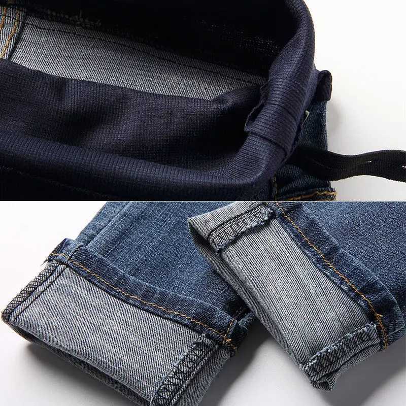 Black Fleece Inside Winter Materni Jeans for Pregnant Women Pregnant Pants Pregnancy Clothes Spring Summer Materni PantsXJ241217