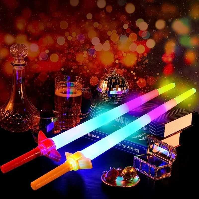 10/20 pieces of 4-section expandable LED luminous sword childrens toy luminous stick concert party prop colorful luminous stick X241217