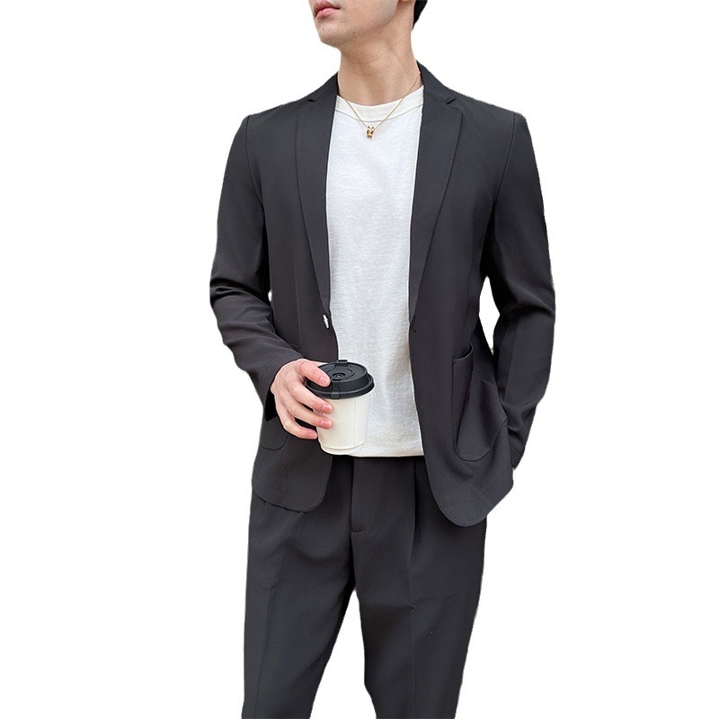 B091 High-end elastic professional suit for men and women, same style, groom dress