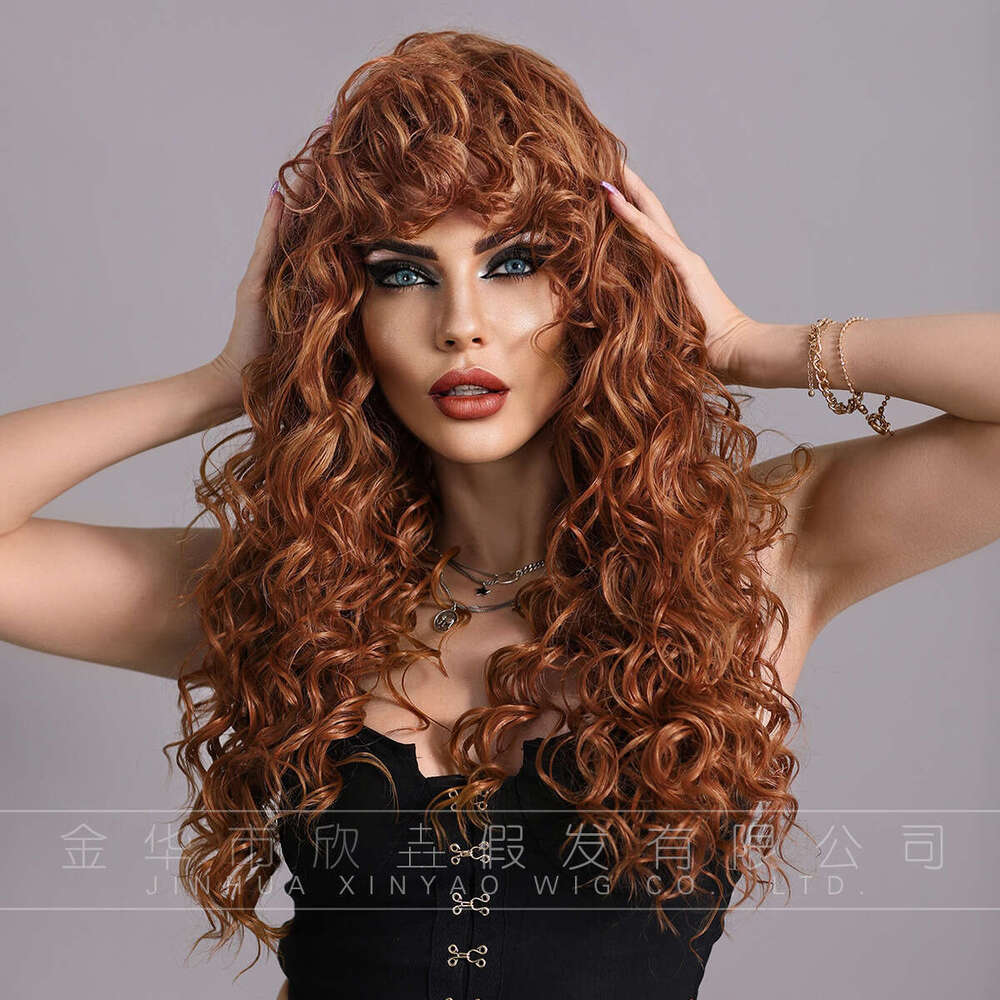 Latin American Women's Wig, Synthetic Fiber, High-Temperature Silk, Rose Net, Small Curly Hair, Long Hair Kq9 Kq9