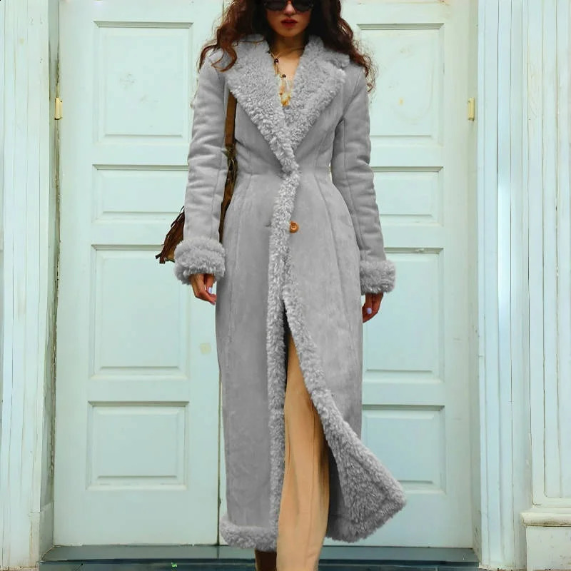 Winter Womens Cotton Coat Thickened Warm Wool Blended Cold resistant Long Clothing 241211