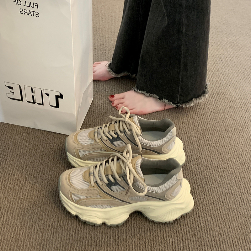 HOT designer free shipping for womens casual grey khaki Mesh breathable surface outdoor sneakers sport shoes size 35-40