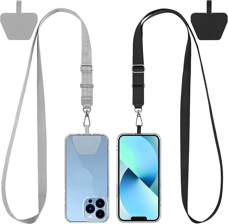 Manufacturer Custom Logo Fashion Universal Adjustable Crossbody Neck Wrist Wear Mobile Phone Lanyard Nylon Lanyards For Cellphones