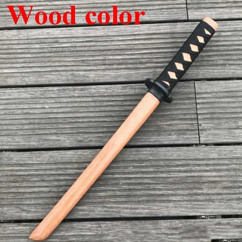 60cm Wood Stick Knife Toy Katana Sword Cosplay Props Personal Collecting Handicraft Childrens Sword Toy Aikido Demon Slayer X241217