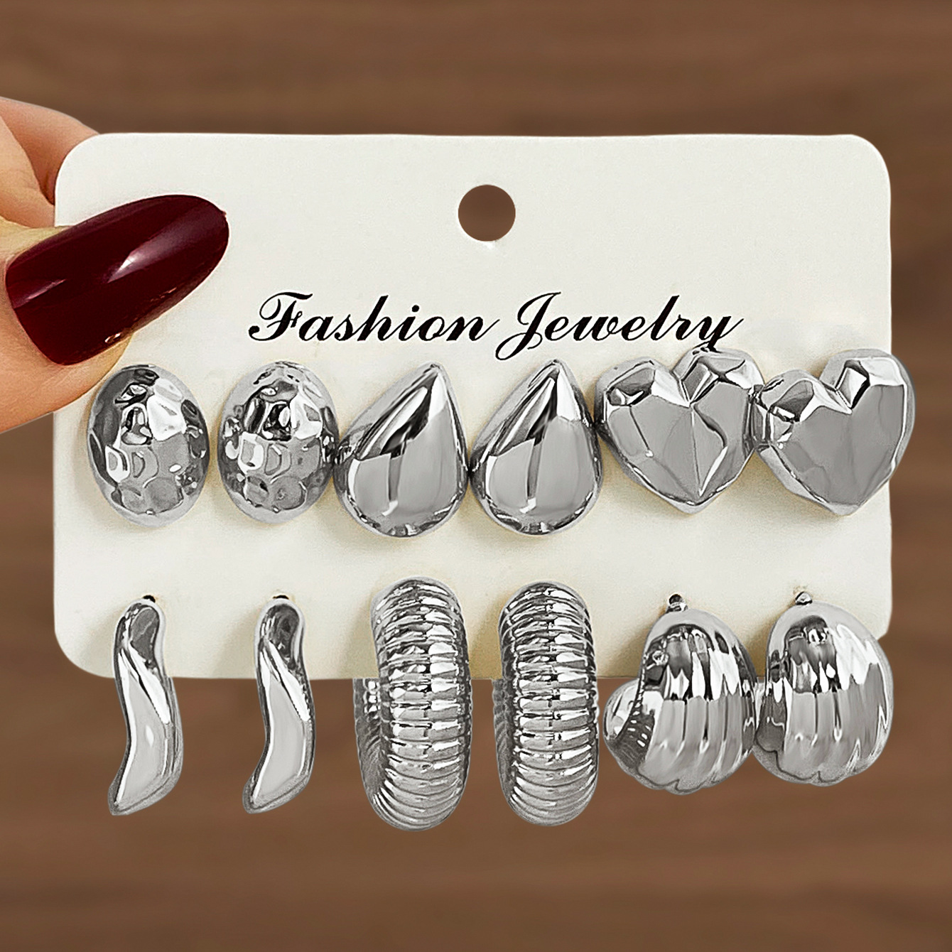 Vintage European Fashion Exaggerated Stud Earrings Set for Women - Gold & Silver Color Holder Stainless Steel Gold Plated Jewelry Y2K Gifts