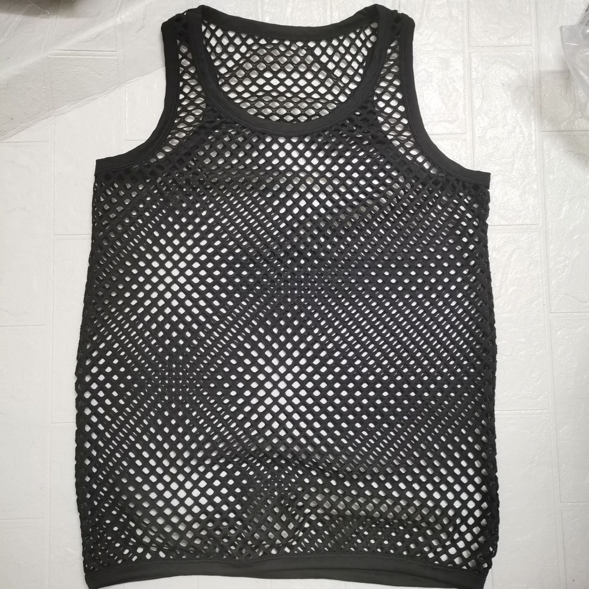 Men's T-Shirts Men's Fishnet Vest - Transparent Mesh For Party S-XXXL