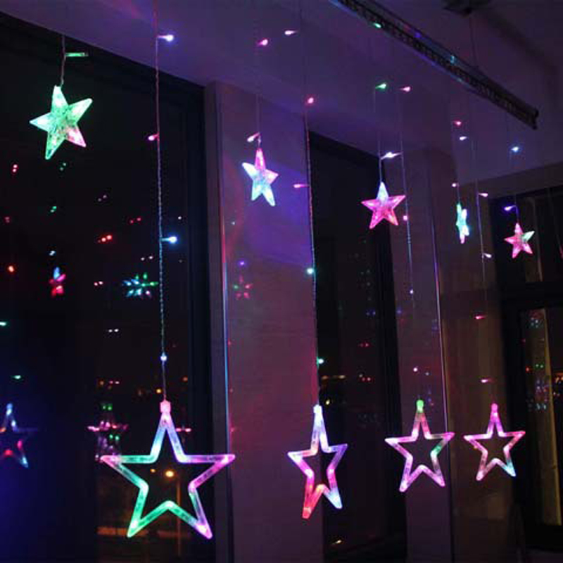UL588 Compliant LED Outdoor Festival Lighting featuring Stylish Ice Bar Curtains & Stars