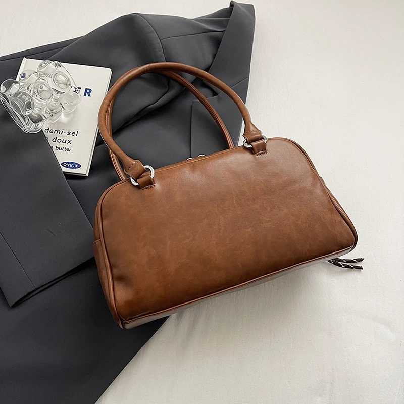 Ladies Motorcycle Bag Autumn/Winter New Shoe Bag Luxury Designer Wen Ladies Bag Postman Bag Zipper Handbag Y250318