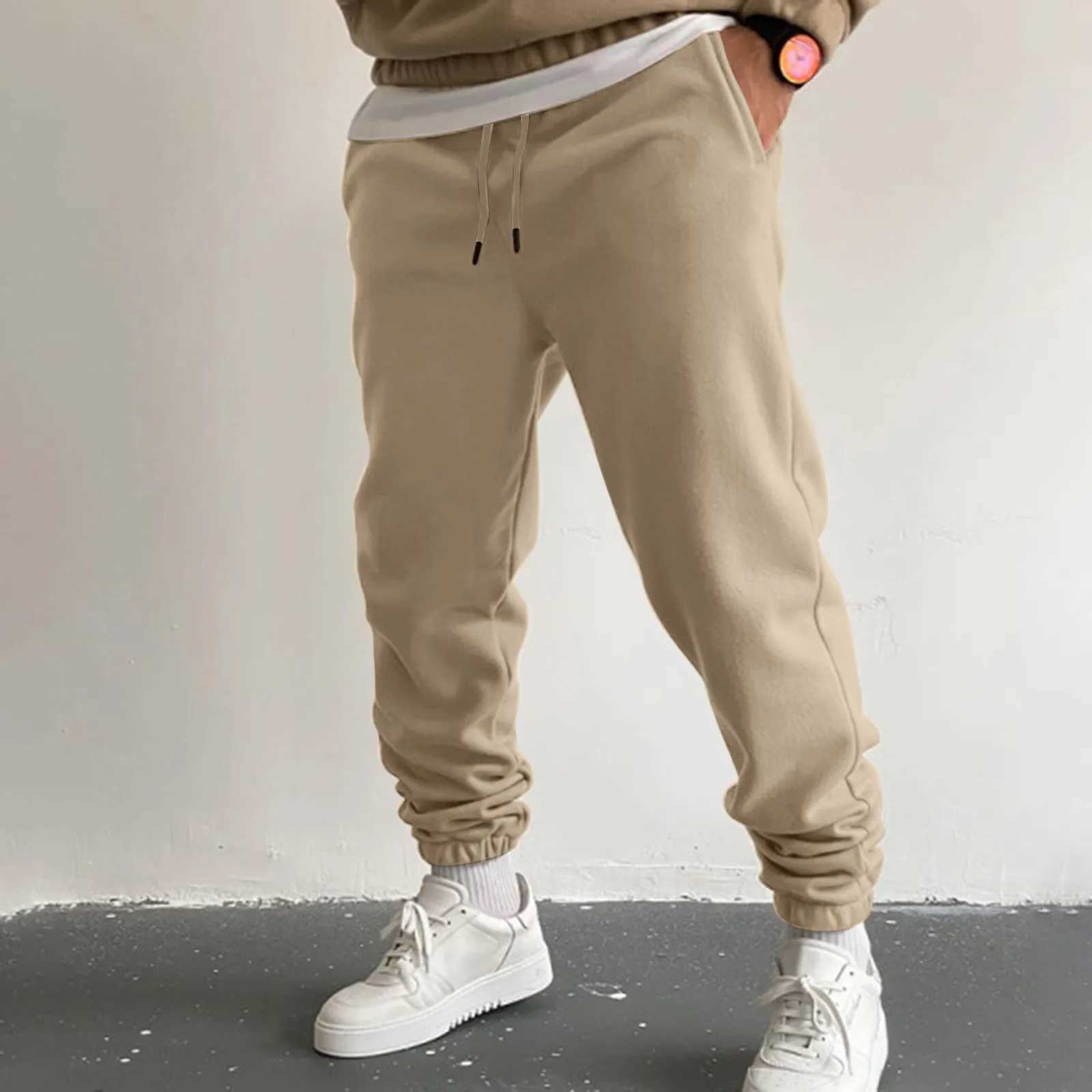 High Quality Mens sports pants solid color sports pants white tracksuit luxury Y2k Trouser straight runner summer plus size Pantalones T241217