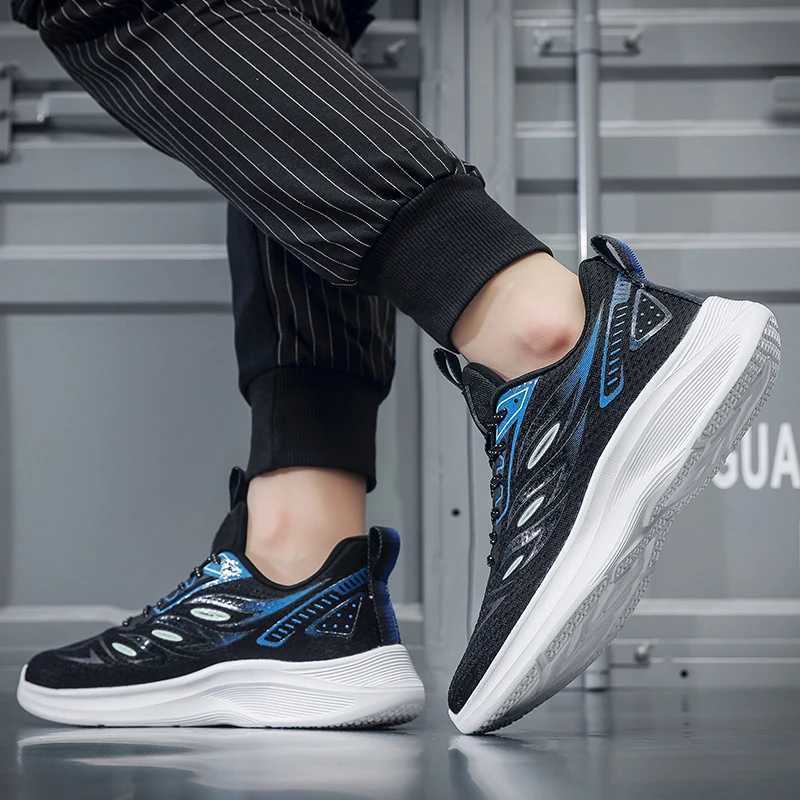 Mens shoes 50 big size 49 er light running shoes foreign trade casual shoes mesh surface flying woven breathable sneakersC250325