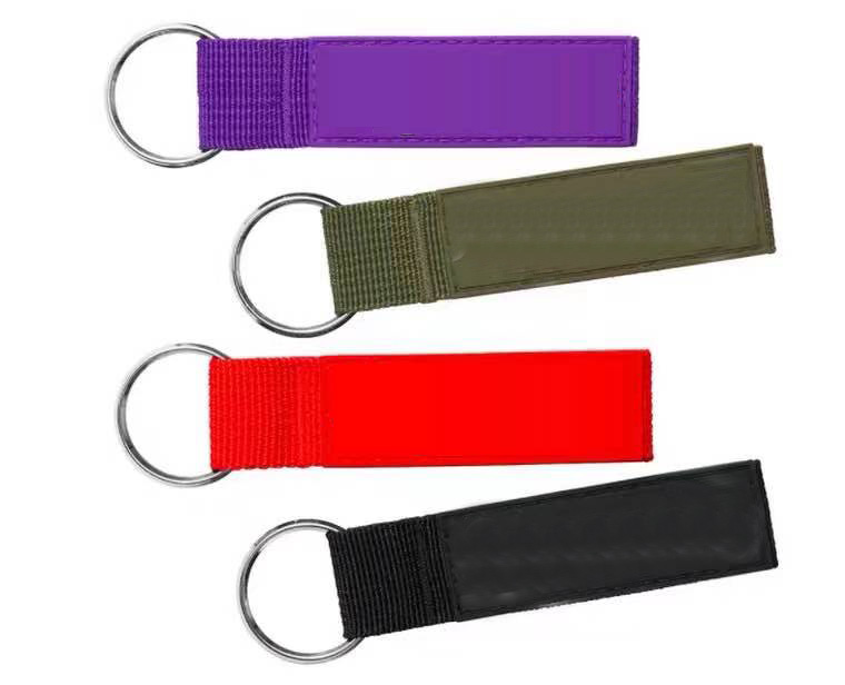 20 Webbing keychain Belt Loop Holder Cheerleading Pocket Wallets Ring Keychain backpack Keyring Keyfob