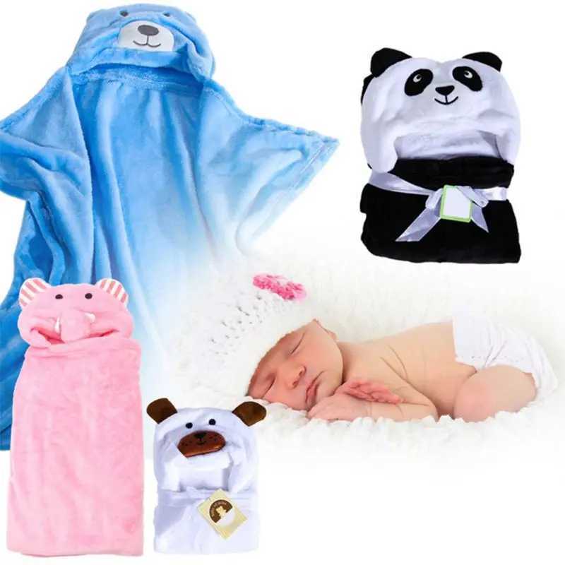 Baby Hooded Towels Newborn Kids Bathrobe Super Soft Bath Towel Blanket Warm Sleeping Swaddle Wrap Infant Boys Girls Towel MatXJ241216