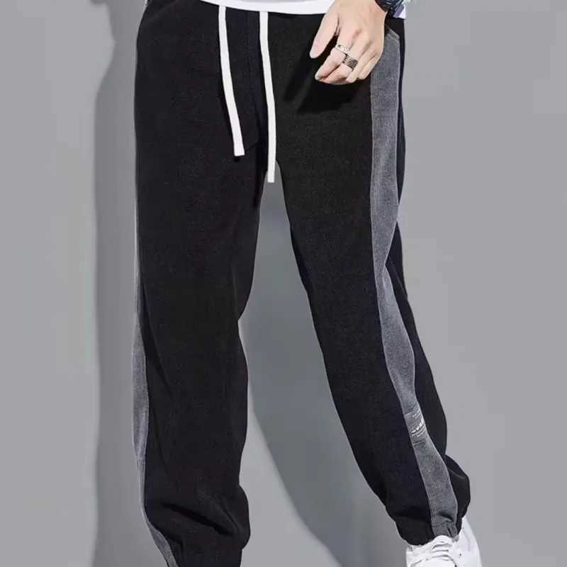 2025S Fashion Designer High Quality Autumn And Winter Sweatpants Trendy Thick Loose Ankle Sports Hiphop Vintage Pants Korean Version Gray Casual Mens 