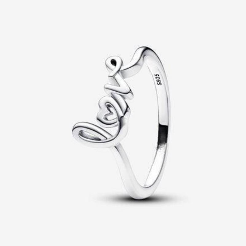 Luxury Cute Cubic Zirconia Diamond Love Rings Women Girl S925 Sterling Silver Christmas Wedding Birthday Gifts Designer Jewelry R073
