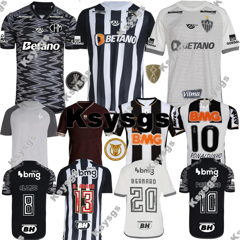 Atletico Ksy956 Mineiro Soccer Jersey 2024 2025 Home Away Third 2013 2014 Ronaldinho M.Cho Pauho Football Shirt