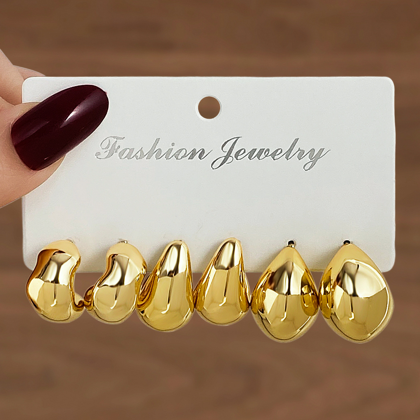 Vintage European Fashion Exaggerated Stud Earrings Set for Women - Gold & Silver Color Holder Stainless Steel Gold Plated Jewelry Y2K Gifts