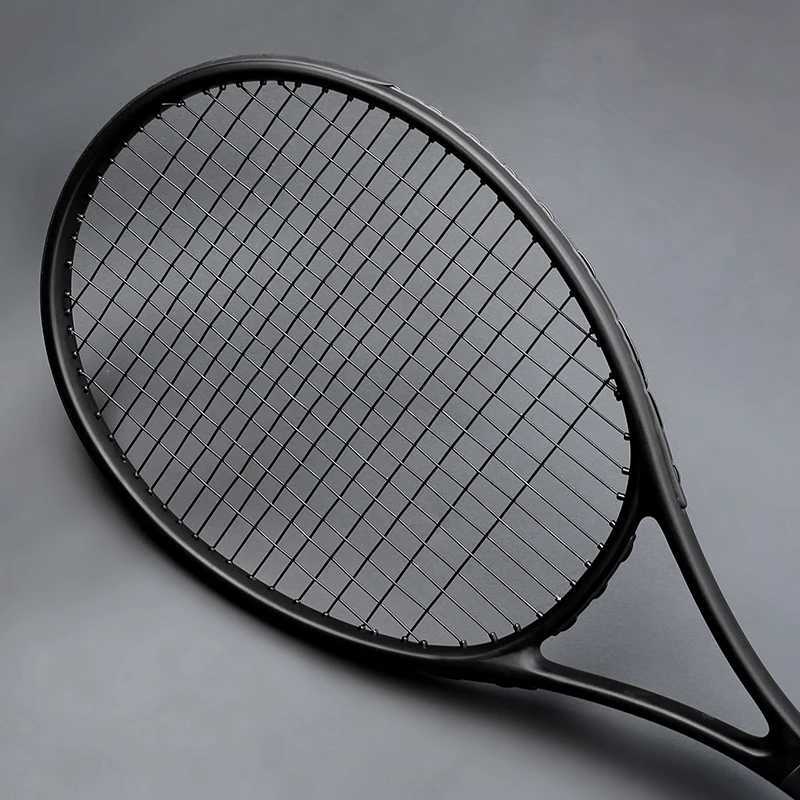 40-55 pound ultra light black tennis racket carbon Laqueta tennis cushion racket string 4 3/8 Laqueta tennis racketW241217