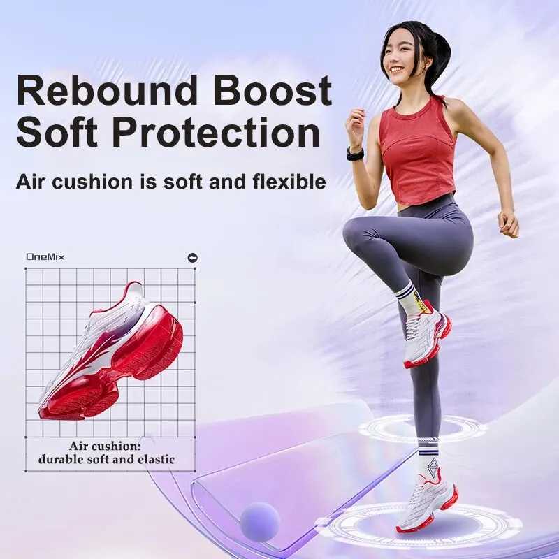 ONEMIX 2024 New Marathon Menbreathable Non-Slip Shock-Absorbing Pair Shoes Wen Jump Rrope Sneakers Air Cushio Running ShoesC250325