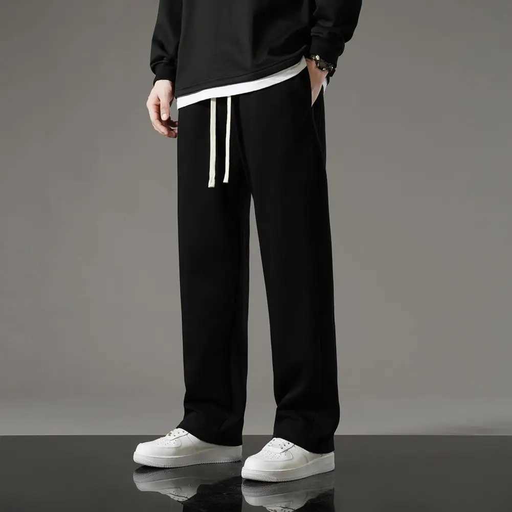 2025S Fashion Designer High Quality Joggers Moisture-wicking Men Trousers Mens Drawstring Elastic Waist Wide Leg Sweatpants With For Daily