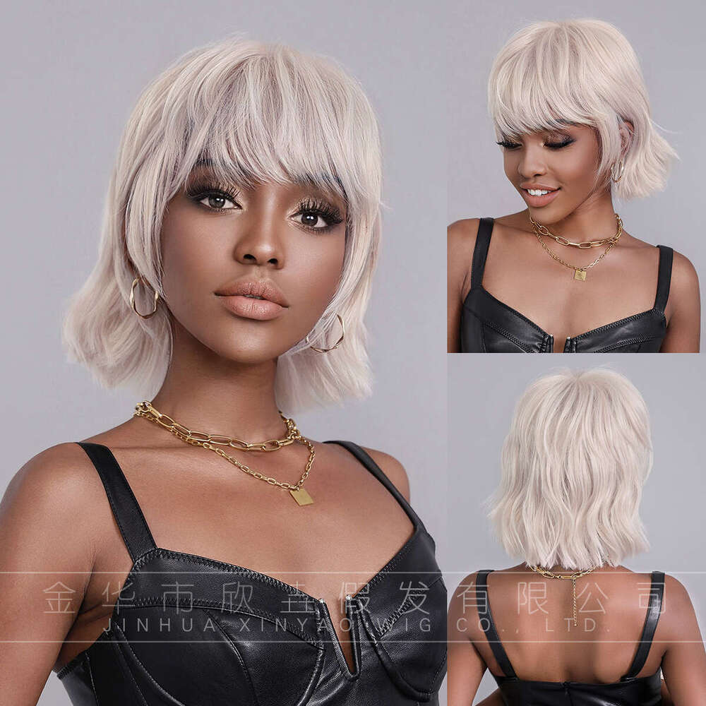 Sier Wig Internet Celebrity Black Short Hair Nyane Leboa Hair Wigs Kq9 Kq9