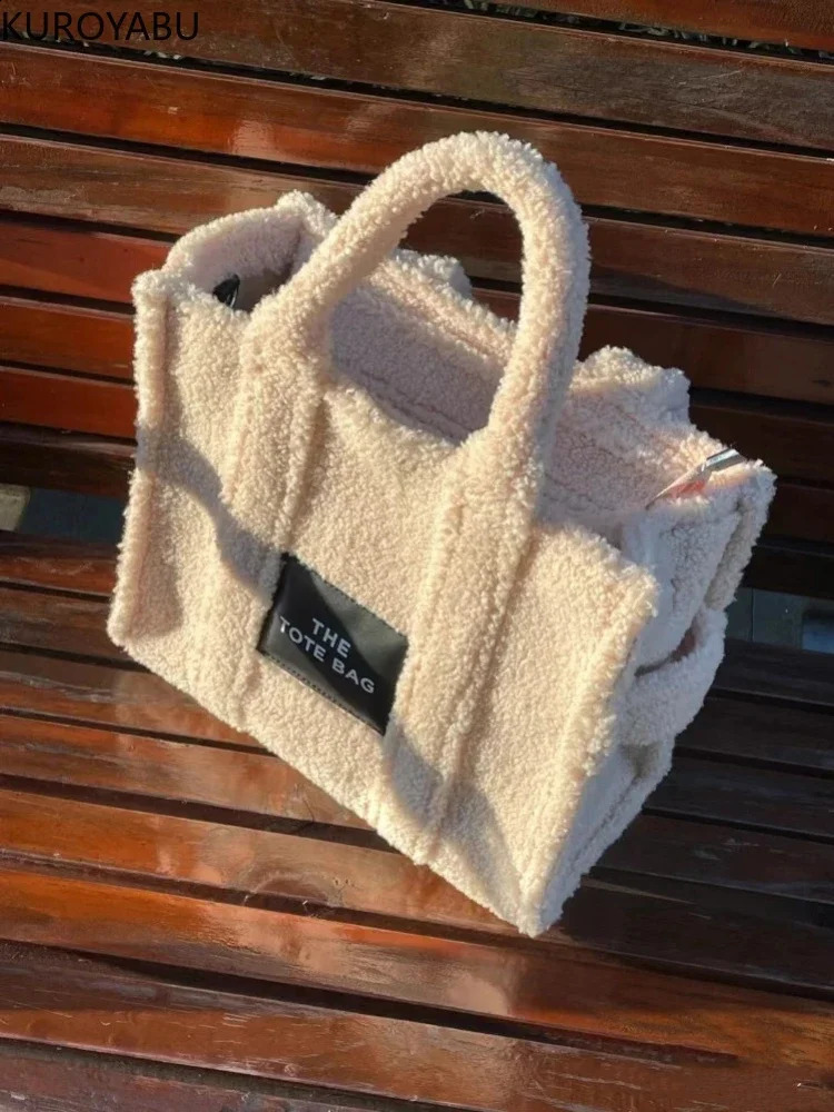 handbag cashmere Bolsas Para Mujeres large capacity cross body handbag travel top handbag casual fashion Y2k bag 241213