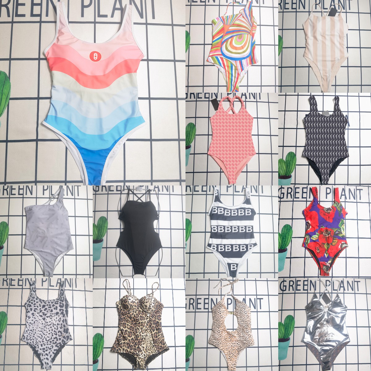 Sexy Bikinis Women Charm Leopard Print Biquinis Padded One Piece Swimwear Summer Vacation Beach Monokini