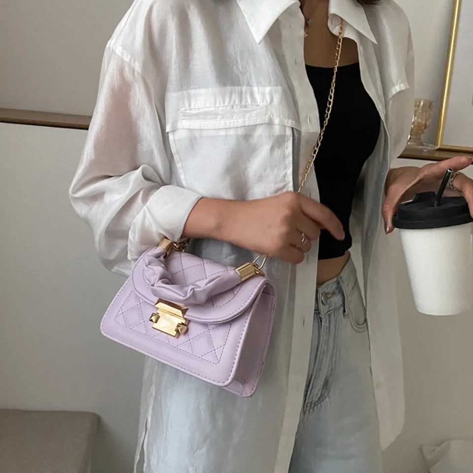 Fashion Pu Leather Crossbody Bag For Women Girls Handbag Lipstick Phone Coin Key Storage Messenger Shoulder Bag With HandleC241216