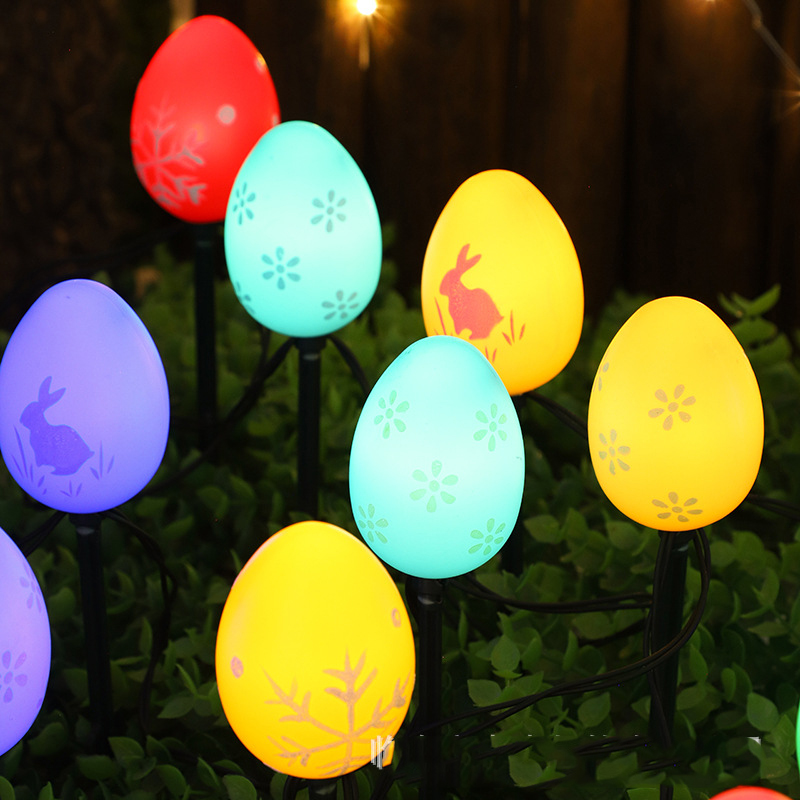 Outdoor Waterproof Solar Egg Light - Rechargeable LED Landscape Lamp Ideal for Easter & Other Festivities