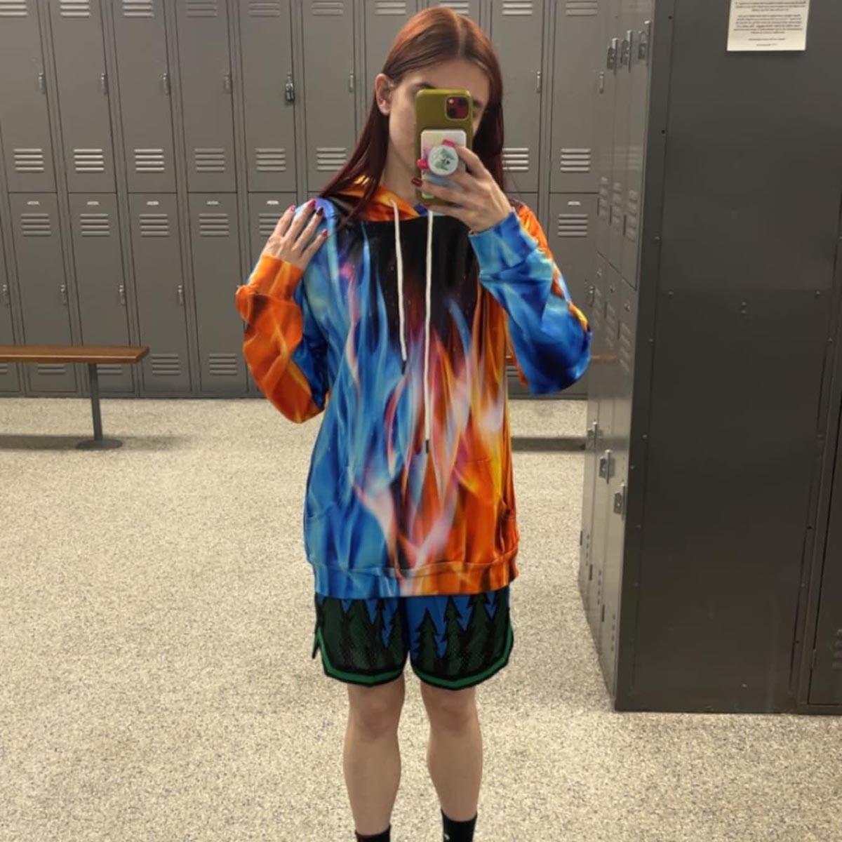 Hoodie for Mens Womens Psychedelic Octopus Gift - Colorful Ocean Sea Hoodie Graphic Hoodies sweatshirt cool