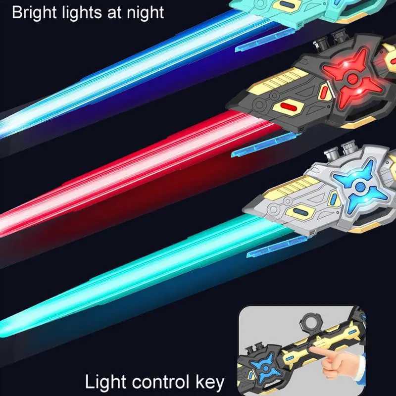 Laser Sword Toy Childrens Double sided Light Sword Fluorescent Rod Laser Rod Childrens Sword Toy War Gift Outdoor Toy Stretchable X241217