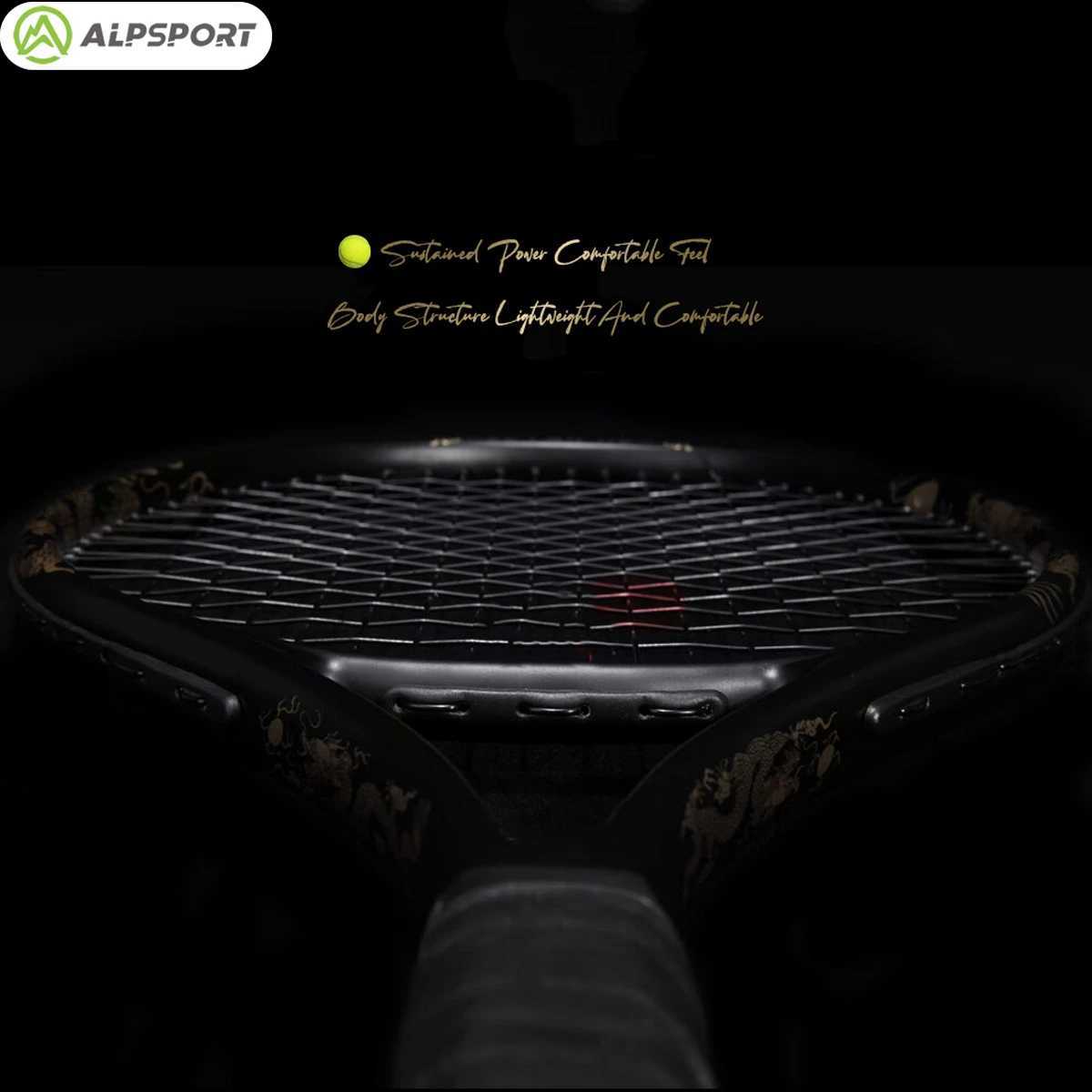 ALPSPORT JL 27inch strong and durable 4 38inch grip carbon fiber tennis racket suitable for students and teenagers W251021