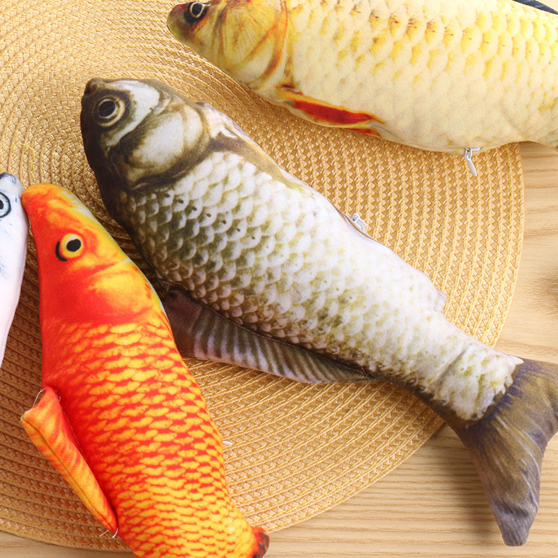 Update 2025 New Supplies, Simulated Pet Fish Teasing Cats To Grind And Bite, Plush Fish, Caip, Cat Toys, Wholesale Free Shipping