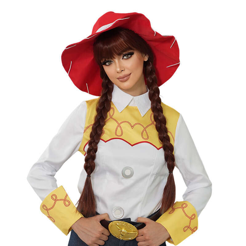Red And Brown Halloween Braid Headset Toy Story 2 Cuisi Dress Up Girl Cosplay Wig Kq9 Kq9