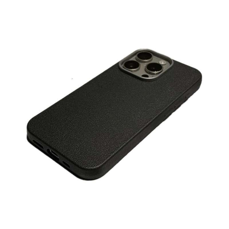 Plain leather pattern suitable for Apple 16Promax phone case 15PRO, high appearance 14PRO, anti drop dirt resistant, personalized and simple