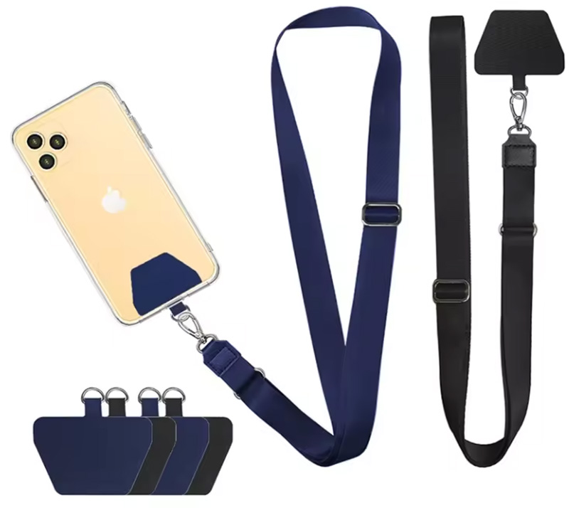 Manufacturer Custom Logo Fashion Universal Adjustable Crossbody Neck Wrist Wear Mobile Phone Lanyard Nylon Lanyards For Cellphones
