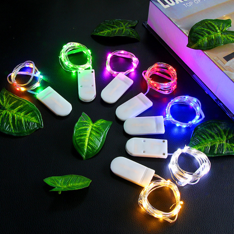 Holiday Season U-Button Copper Wire Light Chain Set Festive Bulb Decorations for Cakes & Flowers