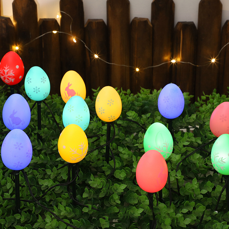 Outdoor Waterproof Solar Egg Light - Rechargeable LED Landscape Lamp Ideal for Easter & Other Festivities