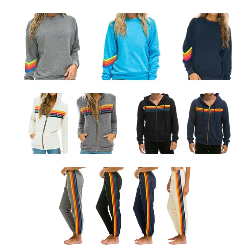 Women hoodys mens designer hoodies hoodie women black white rainbow sweatshirts pocket zip up ladies couple sweatshirt sweat shirt with pants