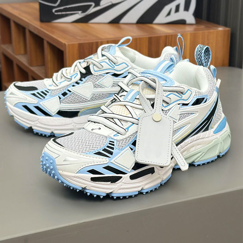 Womens Fashion Running Sneakers Mesh Leather Upper Fixed Strap OW Mens Outdoor Sneakers Ow Be Right Back Sneakers Mens Designer Sneakers