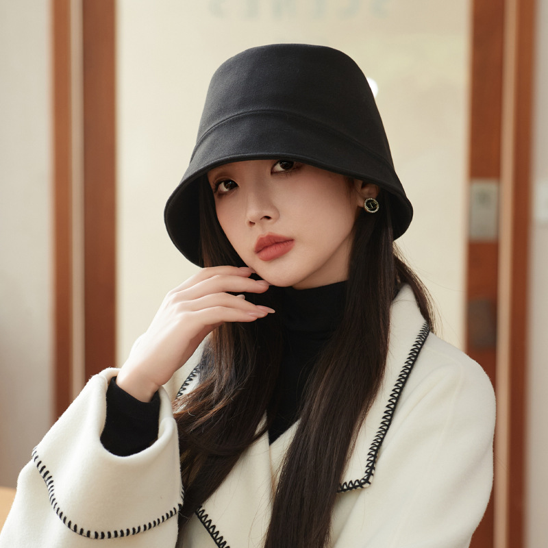 Fisherman's cap female summer veiled sun-shading bucket hat show face small simple trend cap hundred matching basin hat bucket hats