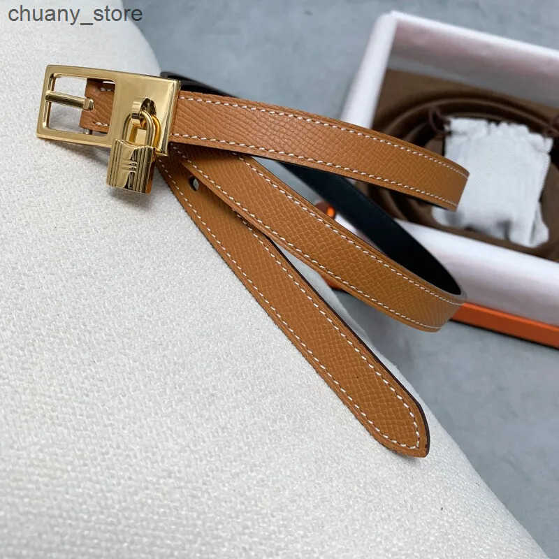 Belts Waist Decoration 1.3 Needle Buckle Strap Womens Fashion Leather Lock Strap Everything Correct Leather Exquisite Belt L240910