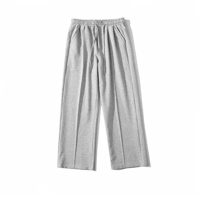 High Quality Summer Casual Pants Men Fashion Gray Black White Wide-leg Pants Men Streetwear Loose Straight Sweatpants Mens Joggers Trousers T241217