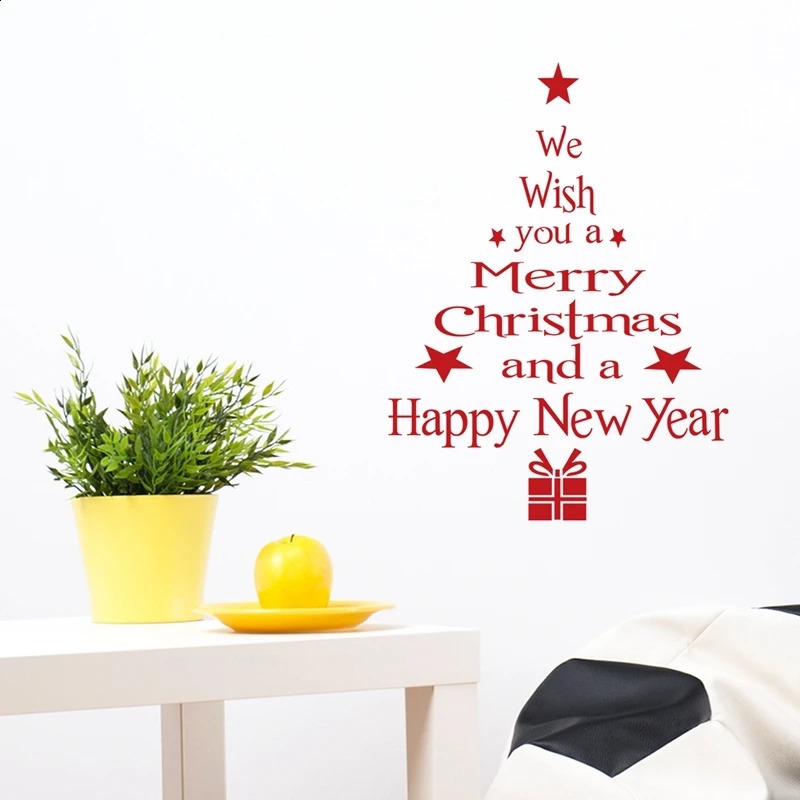 Christmas Tree Window Clings Stickers for Glass Xmas Decals Home Decoration Holiday Decoration 2025 for Year Party 241213