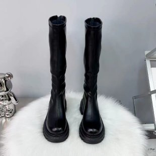Soled Ddmywed Long For Women In Korean Version Popular Versatile Fashionable Casual Knight High And Thick Boots Motorcycle Chinese Brand Shoes F Ddmys
