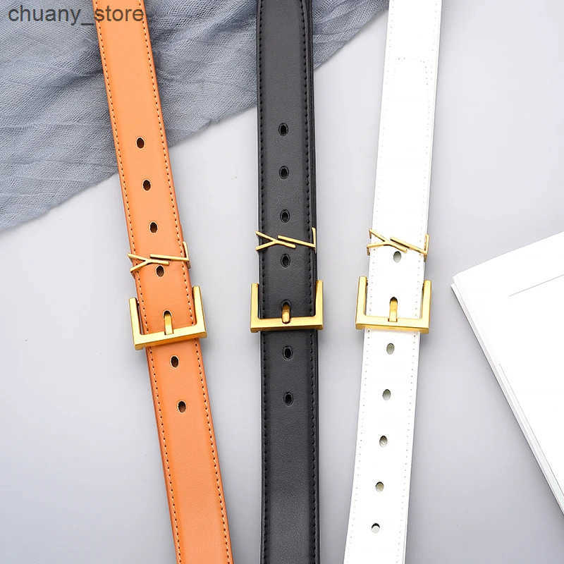 Belts 2024 New Personalized Womens Belt Alloy Letter Button Fashion Decorative Edition Jeans Temperature Womens Belt L240910