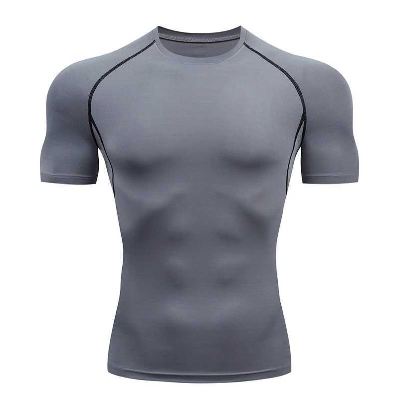 Runner Tight T-shirt Short Sleep Gym Sports Top Black and White Quick Drying Breathable MMA W250417